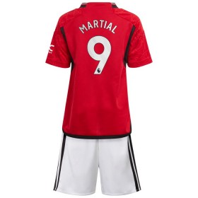 Camisola Manchester United Martial 9 Criança Equipamento Principal 2023-24 Manga Curta